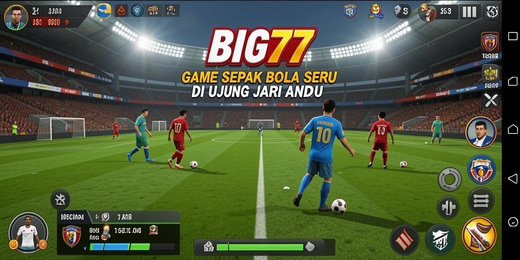 Tampilan gameplay BIG77 yang menawan dan penuh aksi sepak bola.