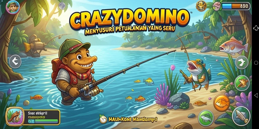 Tangkapan ikan yang menakjubkan dalam gameplay <strong>CRAZYDOMINO</strong>.