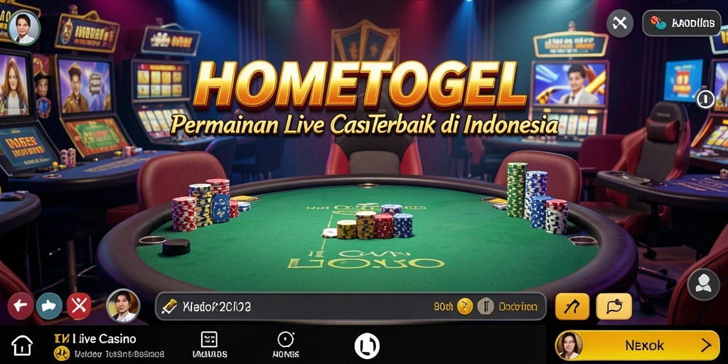 Tampilan gameplay menarik HOMETOGEL dalam sesi Live Casino.