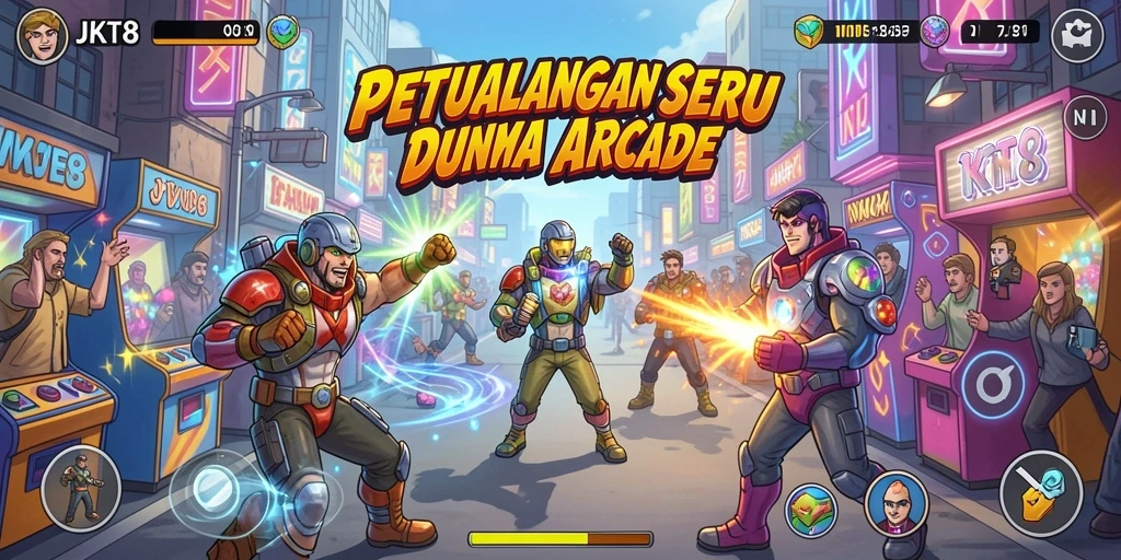 Tampilan gameplay seru dari JKT8 dengan aksi cepat dan tantangan menarik.