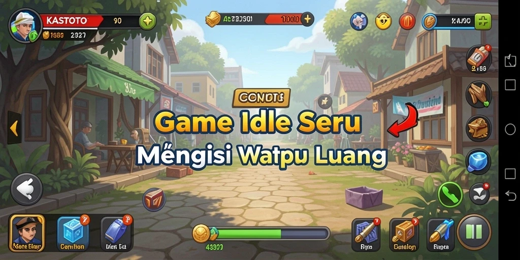 Tampilan gameplay KASTOTO yang menarik dan menyenangkan.