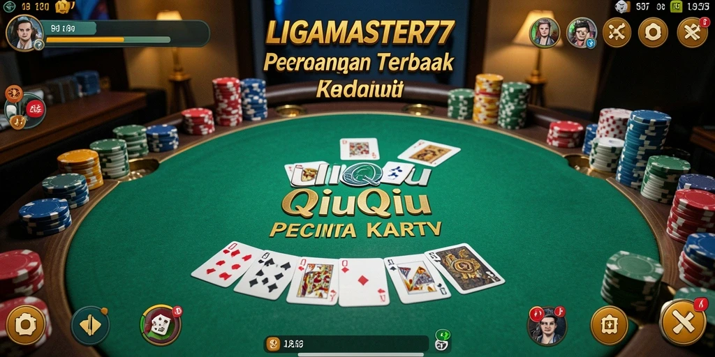 Tampilan gameplay seru dalam LIGAMASTER77 saat bermain QiuQiu.
