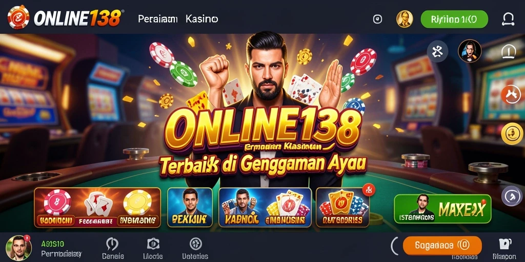 Screenshot utama ONLINE138 menampilkan serunya gameplay Kasino.