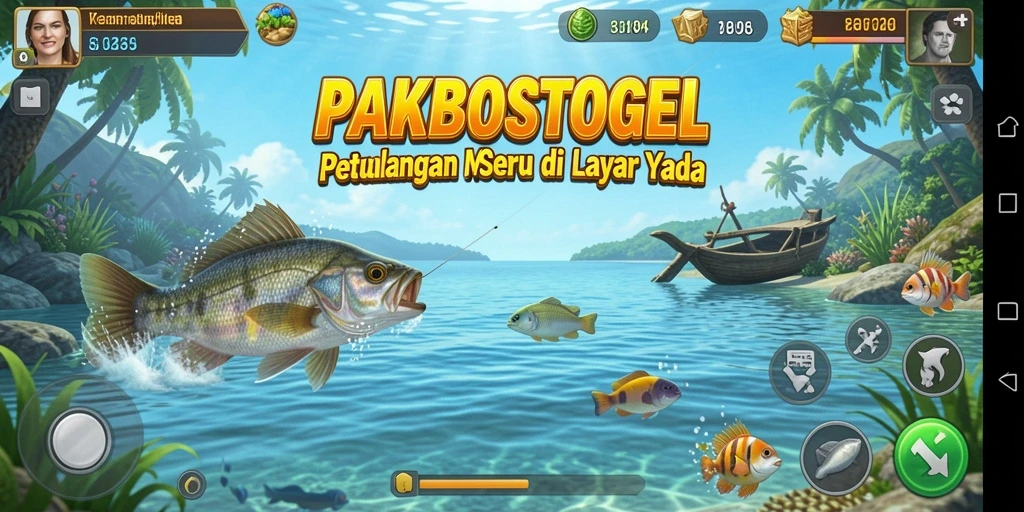 Screenshot gameplay PAKBOSTOGEL menampilkan pengalaman memancing yang menarik.