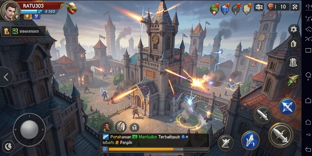 Tampilan gameplay Tower Defense yang mendebarkan dan menantang.