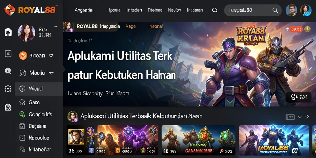Tampilan antarmuka pengguna ROYAL88 yang sederhana dan fungsional.