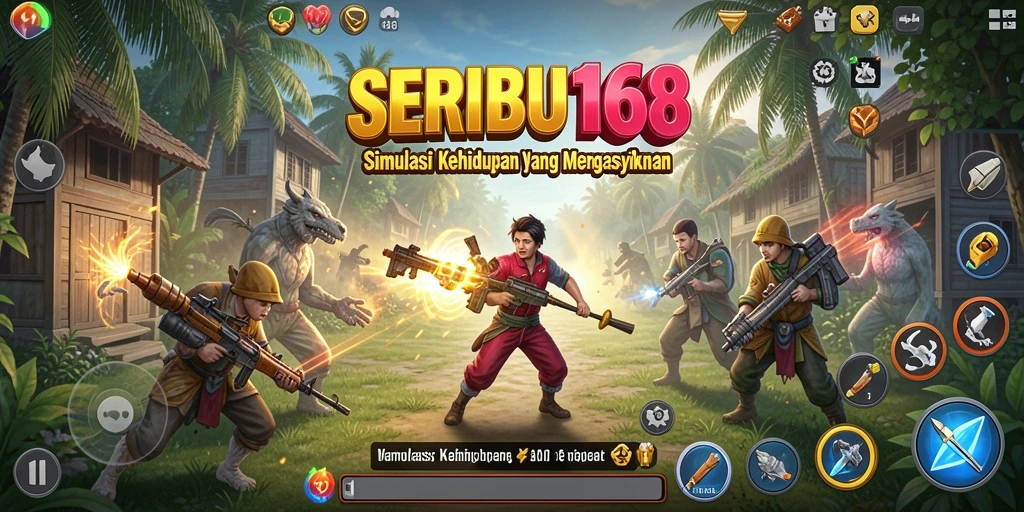 Tampilan menarik dari gameplay SERIBU168 dalam simulasi kehidupan.