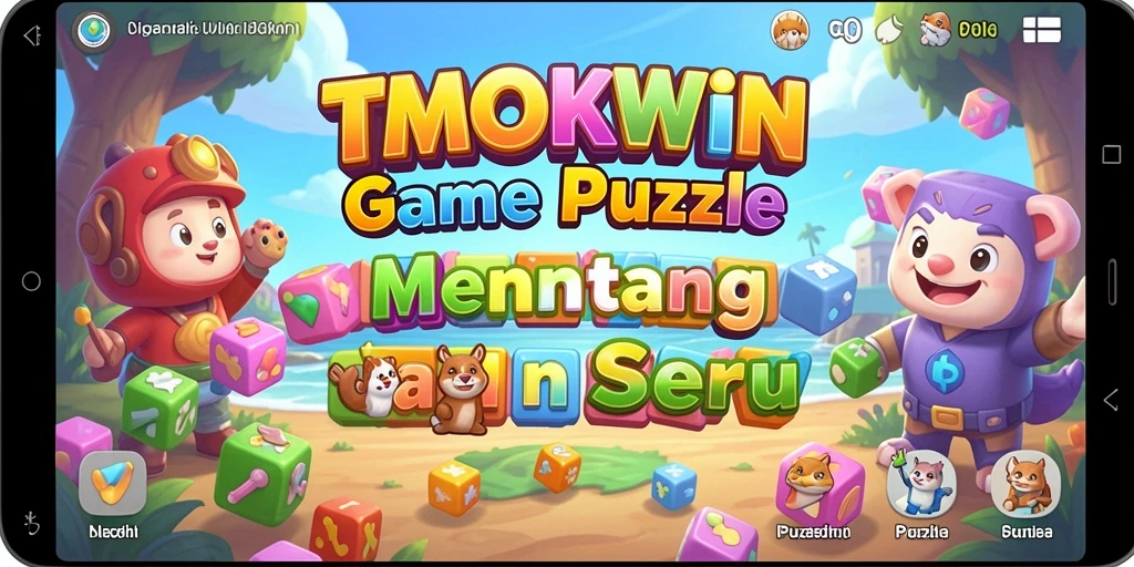 Tampilan gameplay TMOKWIN dengan teka-teki yang menarik.