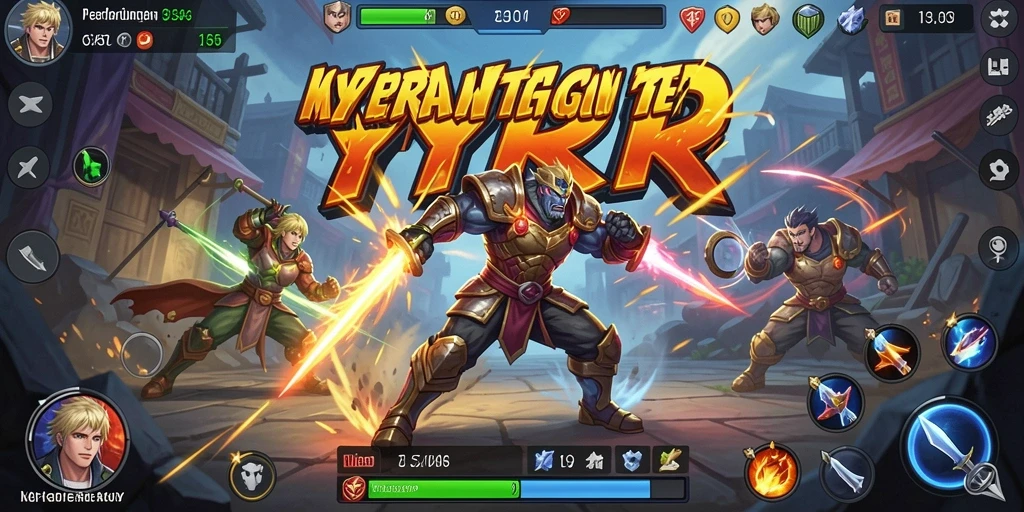 Gameplay seru dan mendebarkan dari YYRR di arena pertarungan.